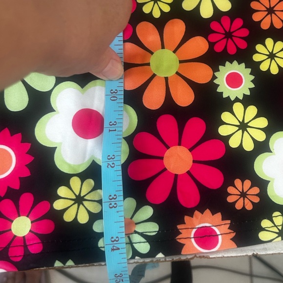 For Grand PL Black Red Floral Long sleeve V Neck Dress Slinky Hippie Boho Medium - Picture 9 of 10